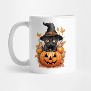 Cute Halloween Witch Cat Mug